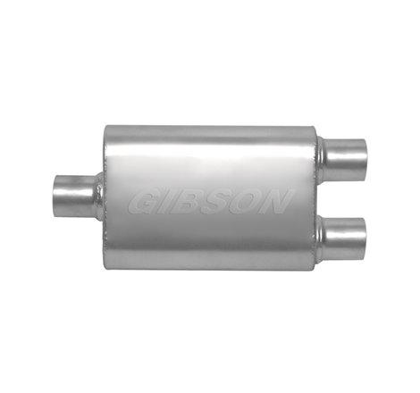 Gibson CFT Superflow Center/Dual Oval Muffler - 4x9x18in/3in Inlet/2.5in Outlet - Stainless