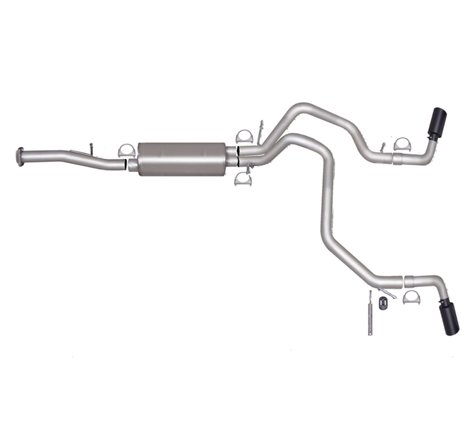 Gibson 07-12 Chevrolet Avalanche LS 5.3L 2.25in Cat-Back Dual Extreme Exhaust - Black Elite