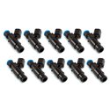 Injector Dynamics 2600-XDS Injectors - 48mm Length - 14mm Top - 14mm Bottom Adapter (Set of 10)