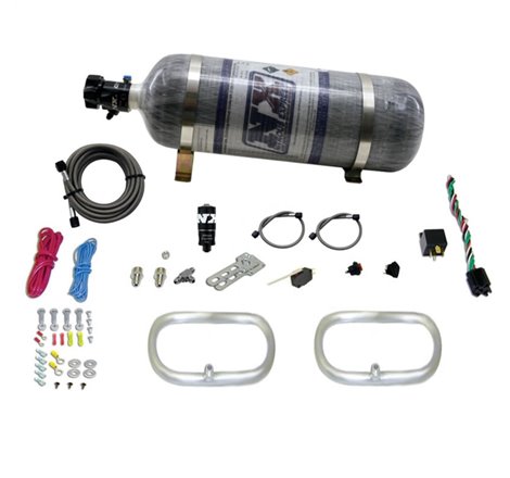 Nitrous Express Dual Ntercooler Ring System (2 - 6 x 6 Rings) w/Composite Bottle