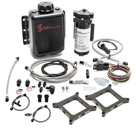 Snow Performance Stage 1 Dual Carb (N/A or Forced Induction) Water Injection Kit w/SS Braided Line