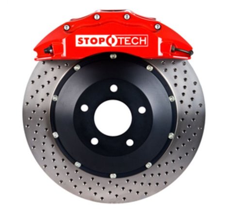 StopTech 00-03 BMW M5 Front Big Brake Kit 2pc Rotor Red Caliper / Slotted Rotor