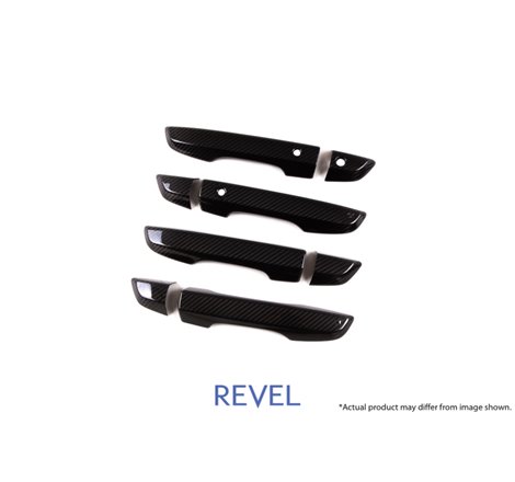 Revel GT Dry Carbon Door Outer Handle Cover (FL/FR/RL/RR) 16-18 Honda Civic - 8 Pieces