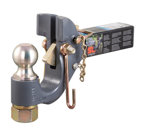 Curt SecureLatch Receiver-Mount Ball & Pintle Hitch Combo (2in Shank 2in Ball 14K)