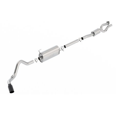 Borla S-Type Cat-Back 17-19 Ford F-250/350 Super Duty Side Exit Exhaust - Black Chrome Tip