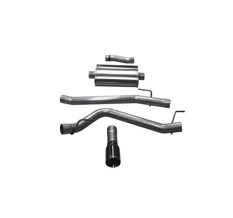 Corsa 2020 Jeep Gladiator JT 3.6L, Single Side Exit Cat-Back Exhaust System w/ Single 4in Black Tip