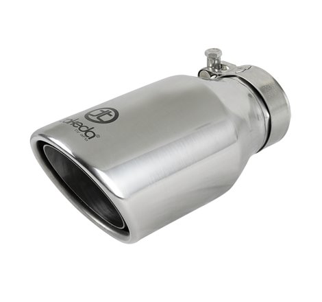 aFe Takeda 304 Stainless Steel Clamp-On Exhaust Tip 2.5in. Inlet / 4in. Outlet / 8in. L - Polished