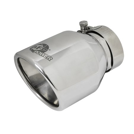 aFe MACH Force-Xp 304 SS Clamp-On Exhaust Tip 2.5in. Inlet / 4in. Outlet / 6in. L - Polished