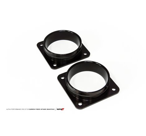 AMS Performance 2009+ Nissan GT-R R35 Stock Throttle Body Adapters for Carbon Intake Manifold
