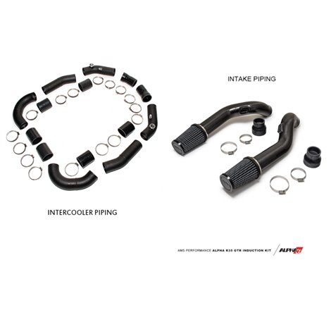 AMS Performance GT-R R35 Induction Kit w/Stock Turbos/TB / Alpha I/C/Carbon Manifold/TiAL Flanges