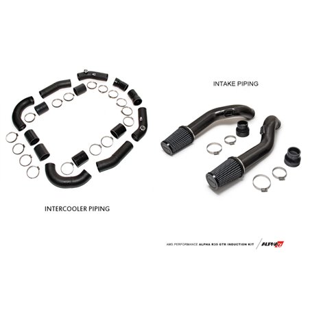 AMS Performance GT-R R35 Induction Kit w/Stock Turbos/TB / Alpha I/C/Carbon Manifold/TiAL Flanges