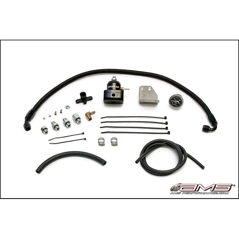 AMS Performance 08-15 Mitsubishi EVO X Fuel Pressure Regulator Kit - Black