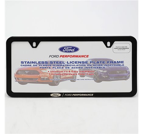 Ford Racing Ford Performance Slim License Plate Frame - Black Stainless Steel