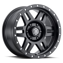 ICON Six Speed 17x8.5 6x5.5 25mm Offset 5.75in BS 108.1mm Bore Satin Black Wheel