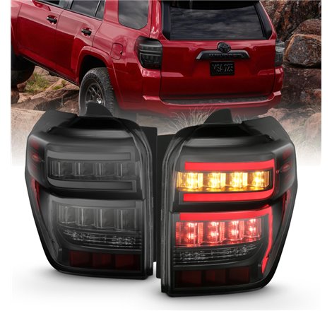 ANZO 2014-2020 Toyota 4Runner T.L Black Housing Smoke Lens Red Light Bar W/Sequential