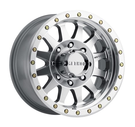 Method MR304 Double Standard 17x8.5 0mm Offset 8x6.5 130.81mm CB Machined/Clear Coat Wheel