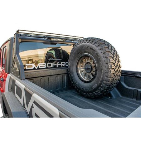 DV8 Offroad 2019+ Jeep Gladiator Universal Stand Up In-Bed Tire Carrier