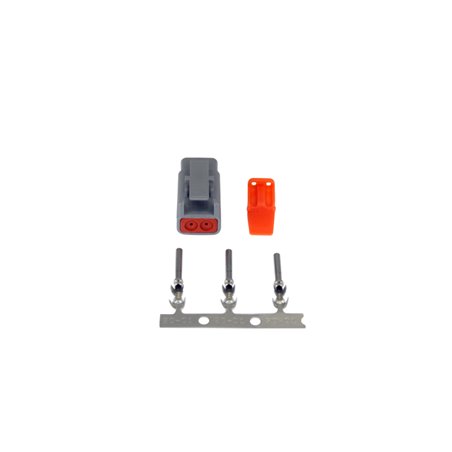 AEM DTM-Style 2-Way Plug Connector Kit - Includes Plug/Plug Wedge Lock/3 Female Pins