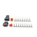 AEM DTM-Style 8-Way Conn Kit w/ Plug/Rec/Plug Wedge Lock/Rec Wedge Lock/9 Male Pins/9 Female Pins