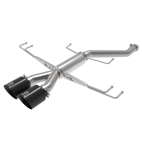 aFe Takeda 2.5in 304SS Axle-Back Exhaust System 17-19 Honda Civic Type R L4-2.0L (t) - Black Tip