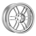 Enkei RPF1 17x7 4x100 43mm Offset 73mm Bore Silver Wheel  Miata 4-Lug/Honda & Acura 4-Lug/02-06 Mini