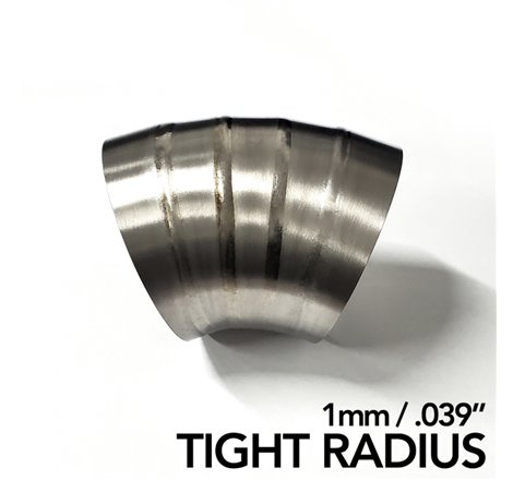 Ticon Industries 3.5in Welded Pie Cuts 1.65D Loose Radius 45 Deg Bend 1mm/.039in- 5pk