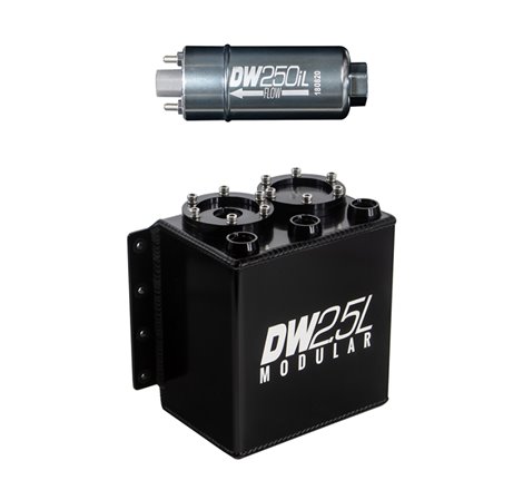 DeatschWerks 2.5L Modular Surge Tank (Incl. 1 DW250iL In-Line Fuel Pump)