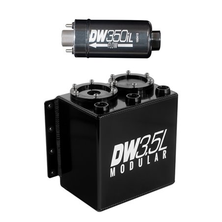 DeatschWerks 3.5L Modular Surge Tank (Incl. 1 DW350iL In-Line Fuel Pump)