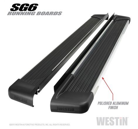 Westin SG6 Polished Aluminum Running Boards 85.50 in
