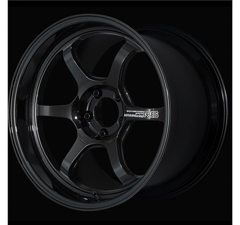 Advan R6 18x10.0 +24 5-114.3 Racing Titanium Black Wheel