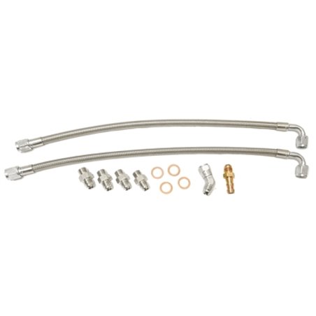 ATP Nissan RB25DET Steel Braided Coolant Line Assembly for GT (BB T28)/GTX Top/Bottom Mounted Turbo