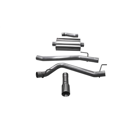 Corsa 2020 Jeep Gladiator JT 3.6L, Single Side Exit Cat-Back Exhaust w/ Single 4in Polished Tip