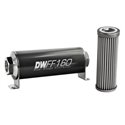 DeatschWerks Stainless Steel 8AN 40 Micron Universal Inline Fuel Filter Housing Kit (160mm)