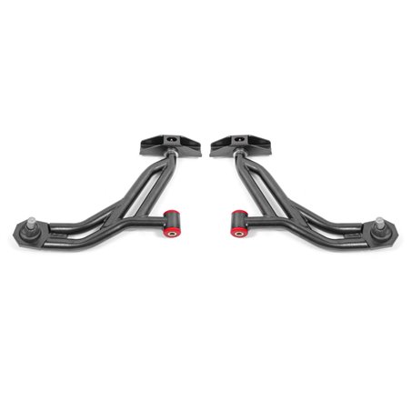 BMR 10-14 Ford Mustang / Shelby GT500 Non-Adj. Lower A-Arms (Poly/Delrin) - Black Hammertone