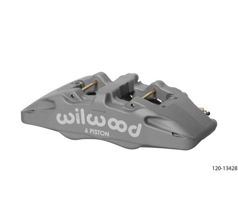 Wilwood Caliper-Forged Dynapro 6 5.25in Mount-Anodized-R/H 1.62/1.38in/1.38in Pistons .81in Disc