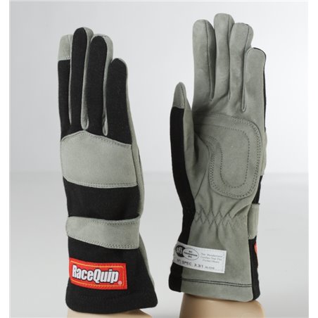 RaceQuip Black 1-Layer SFI-1 Glove - Medium