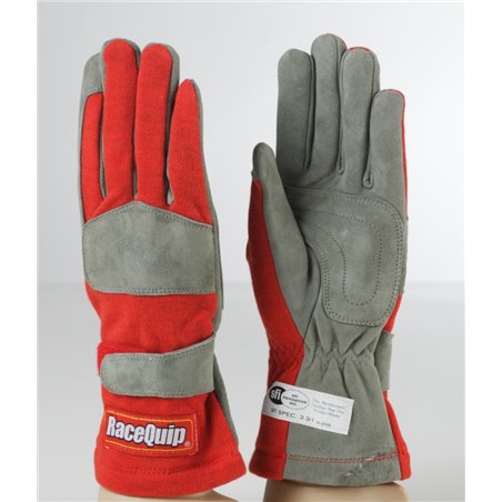RaceQuip Red 1-Layer SFI-1 Glove - Medium