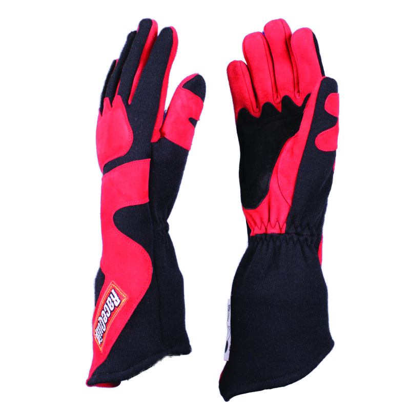 RaceQuip SFI-5 Red/Black Small Long Angle Cut Glove