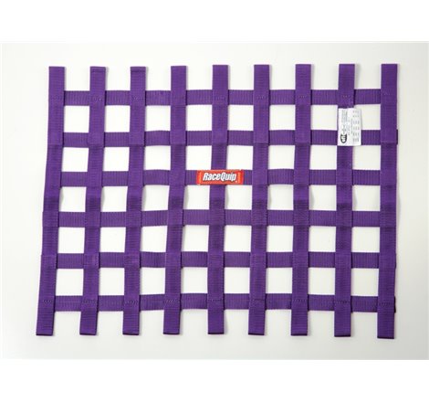 RaceQuip Purple 18in H x 24W SFI Ribbon Window Net