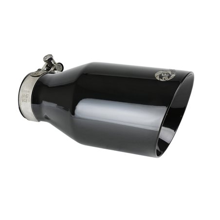aFe MACH Force-Xp 409 SS Clamp-On Exhaust Tip 2.5in. Inlet / 4.5in. Outlet / 9in. L - Black