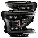 AlphaRex 18-20 Ford F-150 NOVA LED Proj Headlight Plank Style Alpha Blk w/Activ Light/Seq Signal/DRL