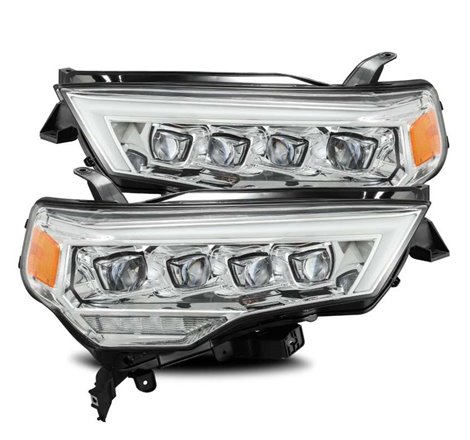 AlphaRex 14-20 Toyota 4Runner NOVA LED Projector Headlights Plank Style Chrome w/Activation Light