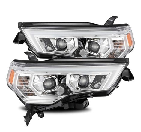 AlphaRex 14-20 Toyota 4Runner PRO-Series Projector Headlights Plank Style Chrm w/Sequential Signal