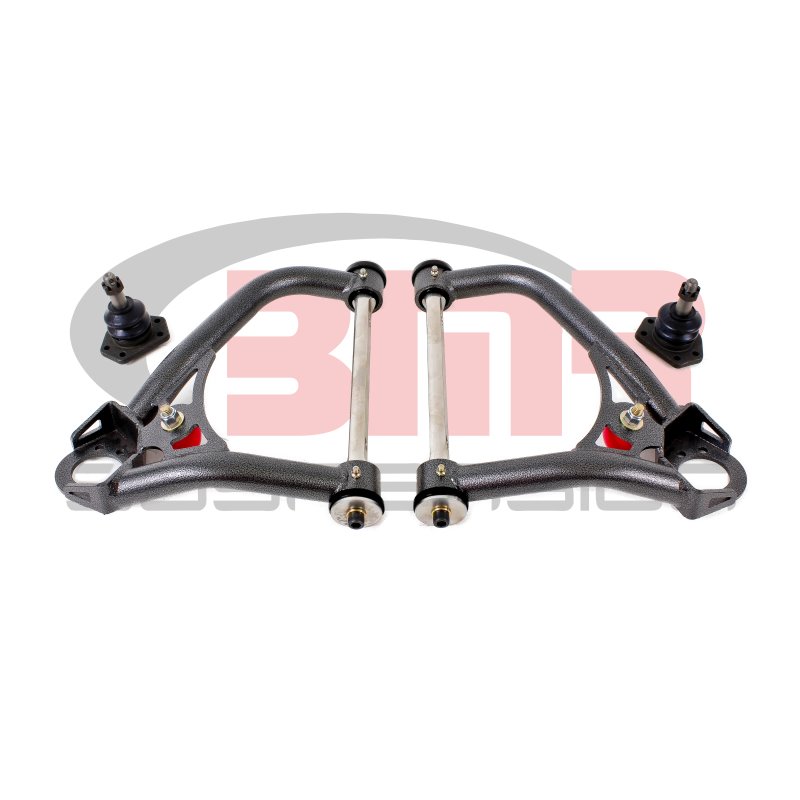 BMR 67-69 1st Gen F-Body Pro-Touring Upper A-Arms w/ Tall Ball Joint (Delrin) - Black Hammertone