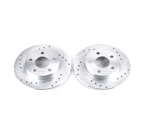 Power Stop 93-05 Ford Taurus Rear Evolution Drilled & Slotted Rotors - Pair