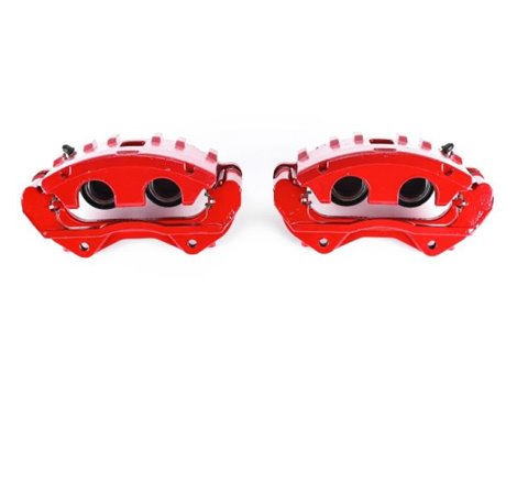 Power Stop 06-07 Cadillac CTS Front Red Calipers w/Brackets - Pair