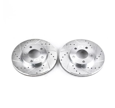 Power Stop 94-04 Ford Mustang Front Evolution Drilled & Slotted Rotors - Pair