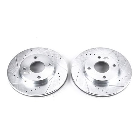 Power Stop 00-04 Ford Focus Front Evolution Drilled & Slotted Rotors - Pair