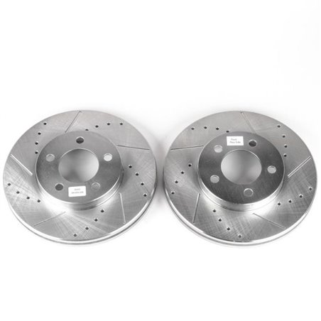 Power Stop 94-00 Ford Taurus Front Evolution Drilled & Slotted Rotors - Pair