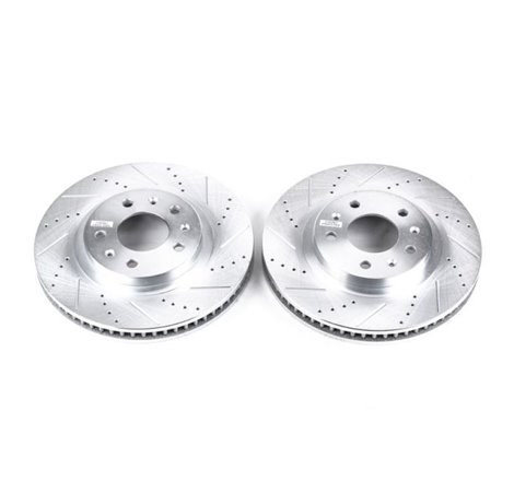 Power Stop 03-07 Cadillac CTS Front Evolution Drilled & Slotted Rotors - Pair
